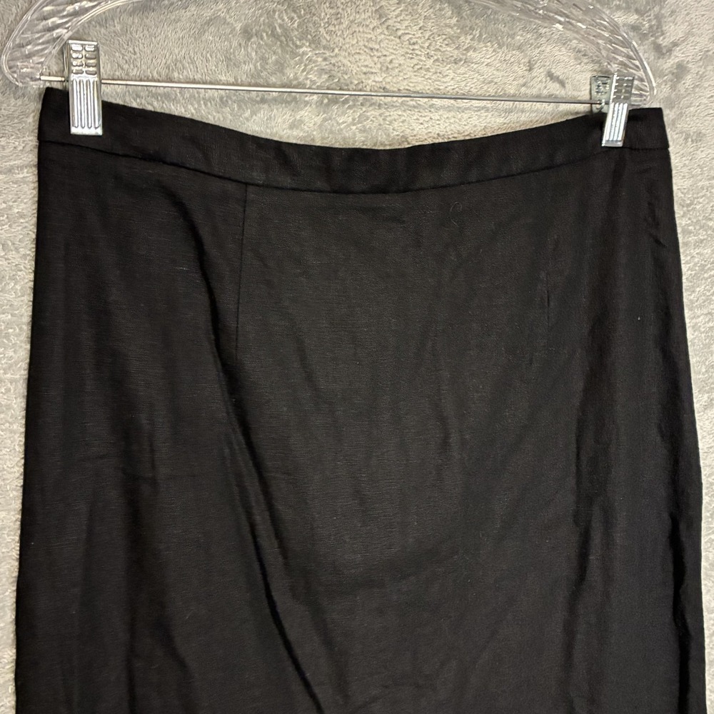 Old Navy Womens Linen Blend Column Maxi Skirt L Minimalist Lagenlook Capsule NWT